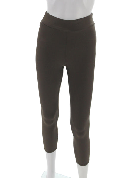 Alo Womens Capri Leggings Brown Athleisure Pull On Size 2XS