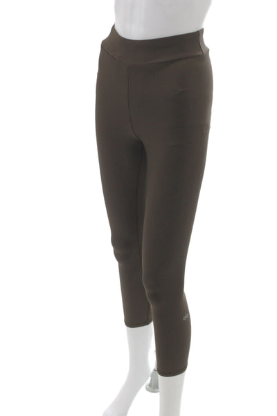 Alo Womens Capri Leggings Brown Athleisure Pull On Size 2XS