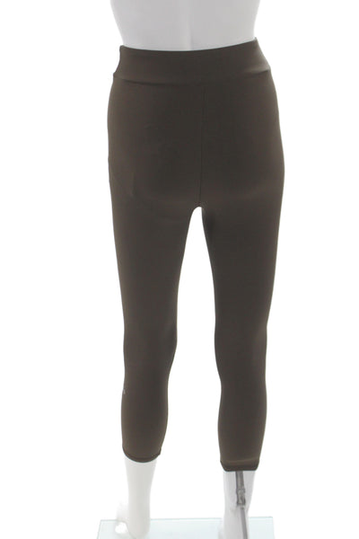 Alo Womens Capri Leggings Brown Athleisure Pull On Size 2XS