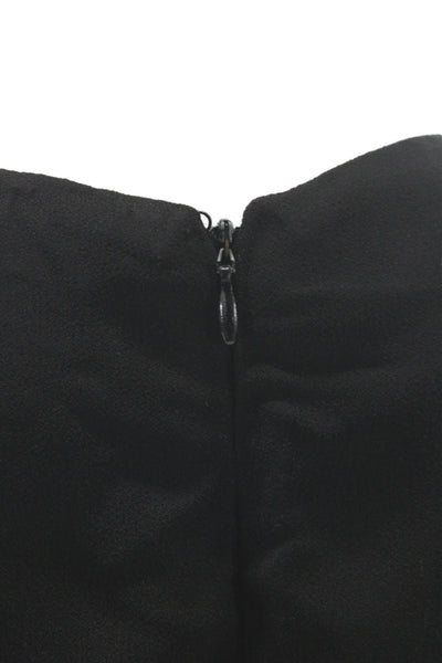 MSGM Womens Jumpsuit Black Sleeveless Round Neck Viscose Zip Size 42