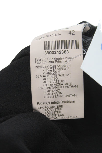 MSGM Womens Jumpsuit Black Sleeveless Round Neck Viscose Zip Size 42