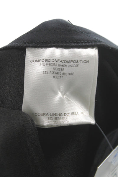 Gucci Womens Dress Pants Black Viscose Rayon Button Inseam 29 Size 40