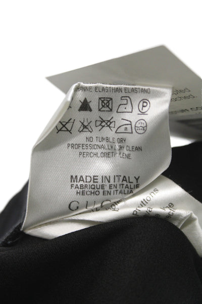 Gucci Womens Dress Pants Black Viscose Rayon Button Inseam 29 Size 40