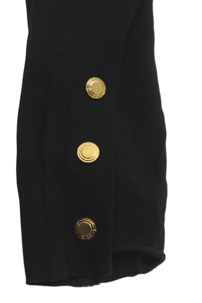 Gucci Womens Dress Pants Black Viscose Rayon Button Inseam 29 Size 40