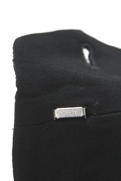 Gucci Womens Dress Pants Black Viscose Rayon Button Inseam 29 Size 40