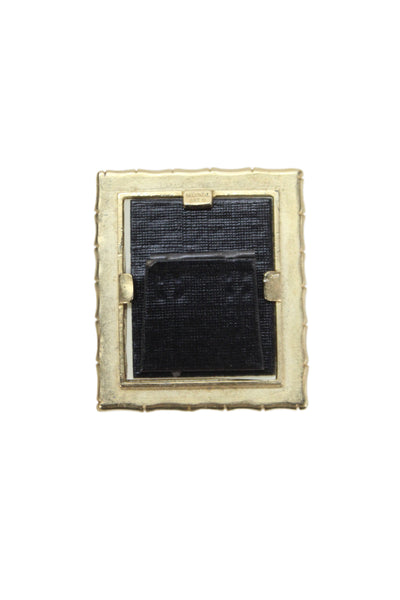 John Wind Gold Plated Bamboo Border Mommy and Me Small Frame 2.5x2.75"
