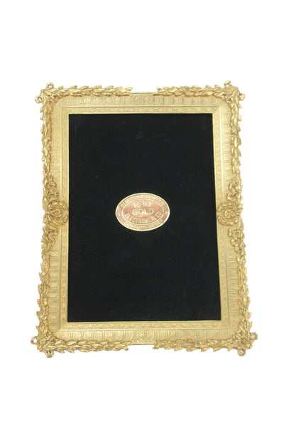 Elias Vintage 18K Gold Electroplated Pewter Mistletoe Photo Frame 7"x9"