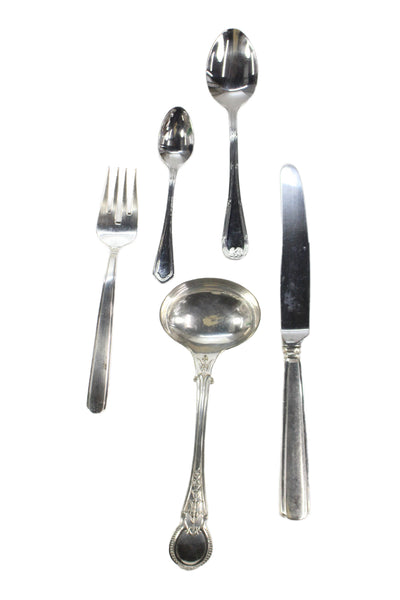 Designer Silver Tone Assorted Flatware + Serveware Oneida/Towle/Fortessa LOT 5