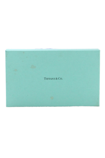 Tiffany & Co Clear Crystal Logo Stemless Wine Glasses Boxed Set of 2