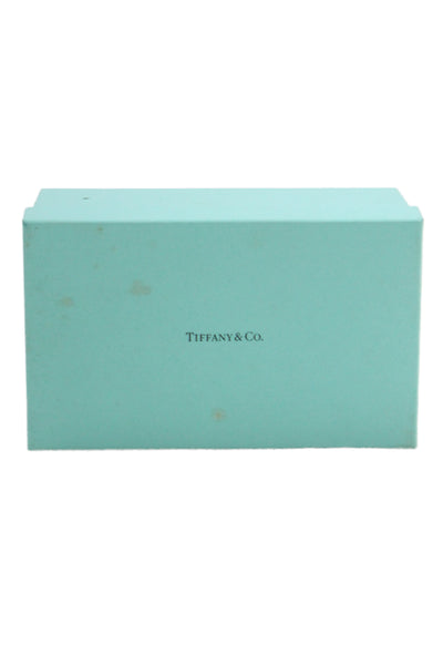Tiffany & Co Clear Crystal Logo Stemless Wine Glasses Boxed Set of 2