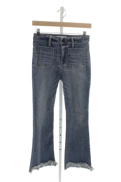 Hidden Womens Cropped High Rise Blue Cotton Jeans Size 26