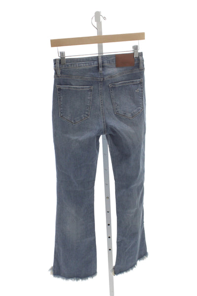 Hidden Womens Cropped High Rise Blue Cotton Jeans Size 26