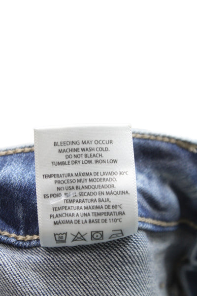 Hidden Womens Cropped High Rise Blue Cotton Jeans Size 26