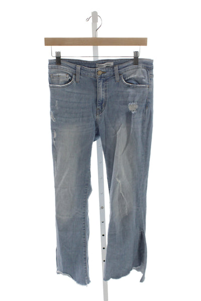 Flying Monkey Women Cropped Blue Cotton Mid Rise Jeans Size 28