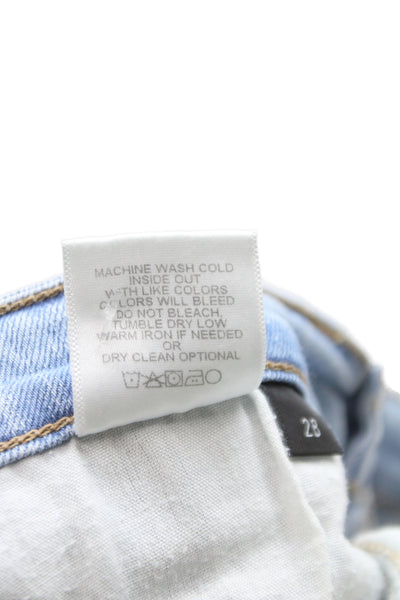 Flying Monkey Women Cropped Blue Cotton Mid Rise Jeans Size 28