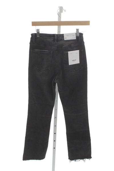 Vervet Womens Black Flared High Rise Jeans Inseam 25 Size 26