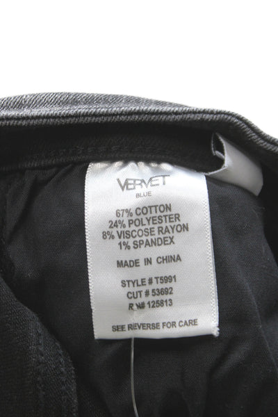 Vervet Womens Black Flared High Rise Jeans Inseam 25 Size 26