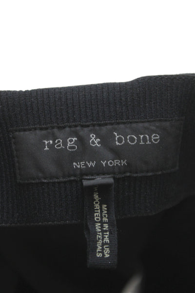 Rag & Bone Women Ankle Pants Black Zip Cotton Size 6