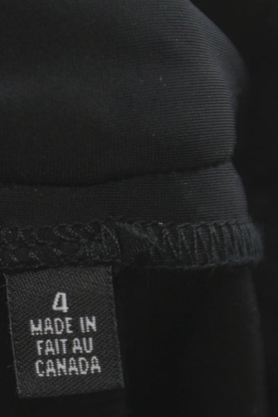 Up! Women Ankle Pants Black Rayon Blend Pull On Size 4