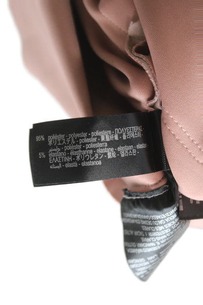 Zara Women Basic Jacket Pink Long Sleeve Crew Neck Button Size XS