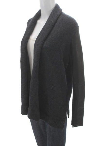 Vince Women Cardigan Gray V Neck 50% Wool Long Sleeve Size S