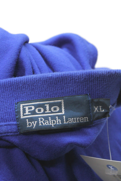 Polo Ralph Lauren Mens Cotton Collared Short Sleeve Polo Shirt Blue Size XL