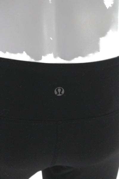 Lululemon Womens Black Capri Leggings Pull On Solid Athleisure Size 6