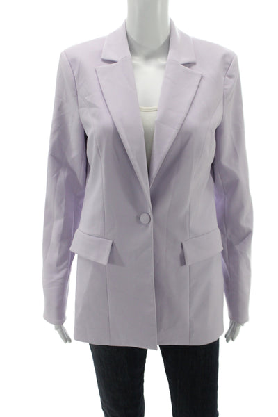 Song Of Style Womens Purple Basic Jacket Button Long Sleeve Size S