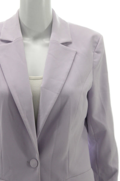 Song Of Style Womens Purple Basic Jacket Button Long Sleeve Size S