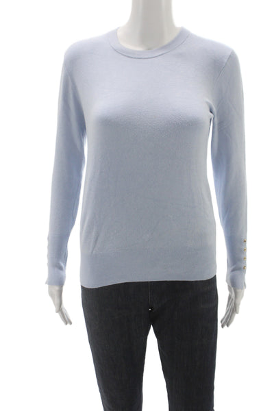 Zara Womens Blue Pullover Sweater Crew Neck Long Sleeve Size M