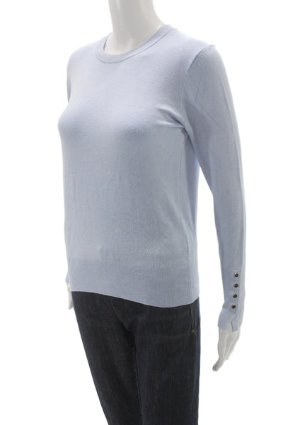 Zara Womens Blue Pullover Sweater Crew Neck Long Sleeve Size M