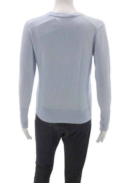 Zara Womens Blue Pullover Sweater Crew Neck Long Sleeve Size M