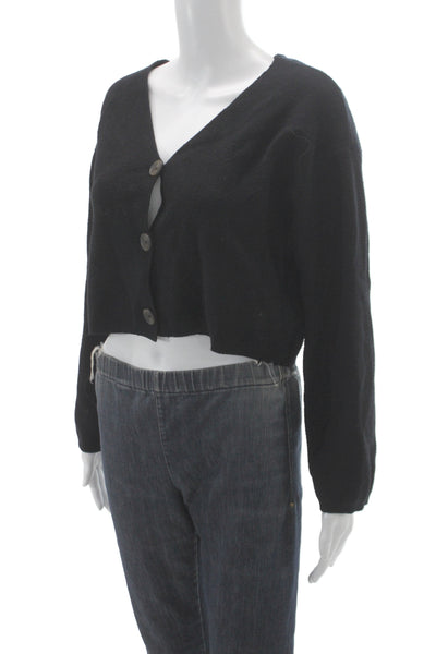 Z Supply Womens Cardigan Black V-Neck Long Sleeve Size S