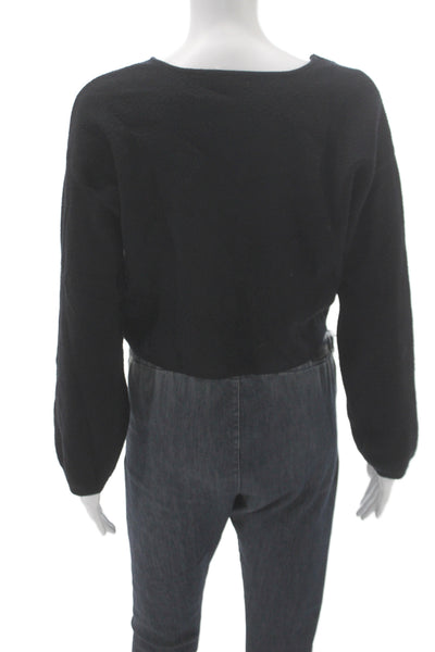 Z Supply Womens Cardigan Black V-Neck Long Sleeve Size S