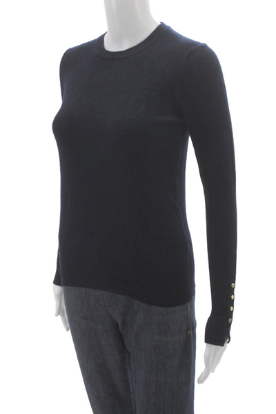 Zara Womens Pullover Sweater Black Crew Neck Long Sleeve Size S