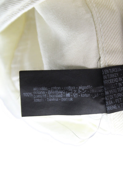 Zara Women Wide Leg Jeans Ivory High Waist 100% Cotton 29in Size 0