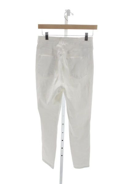 J Brand Womens White High Waist Skinny Jeans 28 Inseam Size 27