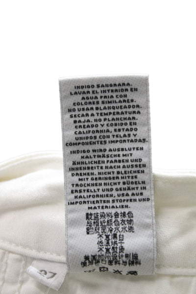 J Brand Womens White High Waist Skinny Jeans 28 Inseam Size 27