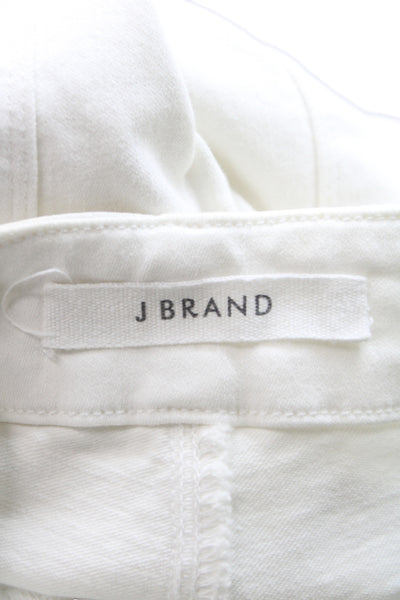 J Brand Womens White High Waist Skinny Jeans 28 Inseam Size 27