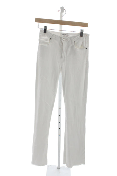Just Black Denim Womens White Straight High Waist Jeans Size 26