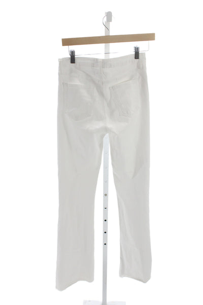 Just Black Denim Womens White Straight High Waist Jeans Size 26