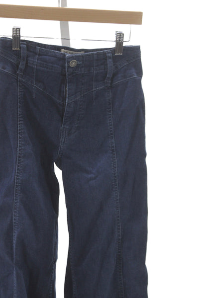 We The Free Womens Wide Leg High Waist Blue Jeans Size 25