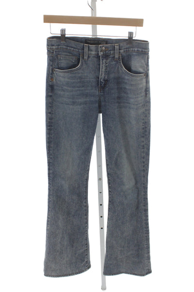Veronica Beard Women Flared High Waist Jeans Blue Cotton Size 27