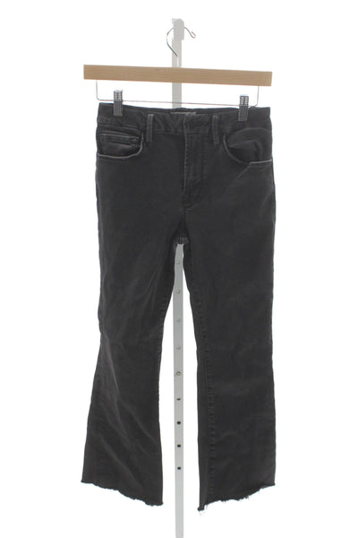 Frame Womens Bootcut Jeans Black High Waist Cotton Blend Size 27