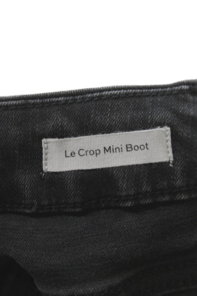 Frame Womens Bootcut Jeans Black High Waist Cotton Blend Size 27