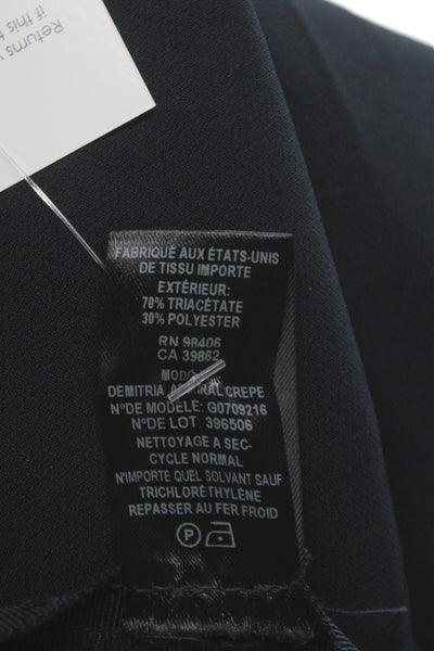 Theory Women Dress Pants Black Triacetate Zip Size 8