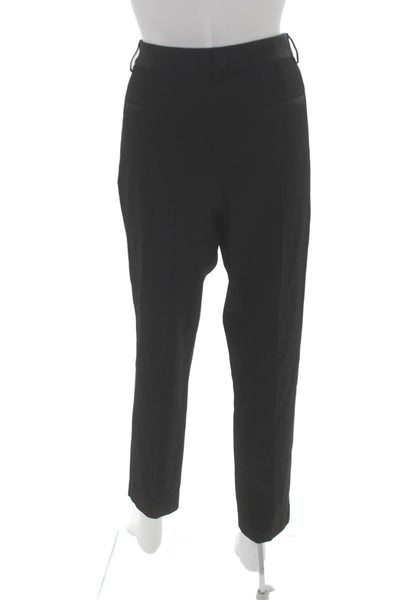Theory Women Dress Pants Black Wool Button Closure Size 6
