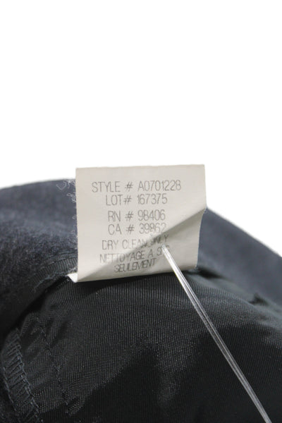 Theory Womens Ankle Wool Pants Gray Button Closure Size 6