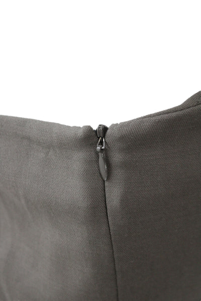 Theory Womens Ankle Pants Brown Virgin Wool Zip 26 Inseam Size 8