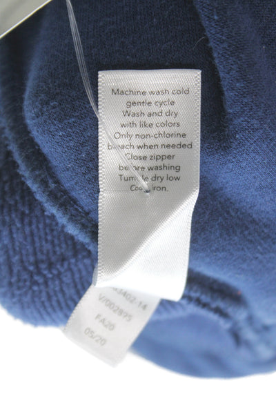 Athleta Women Cowl Neck Zip Pullover Sweatshirt Blue Size M